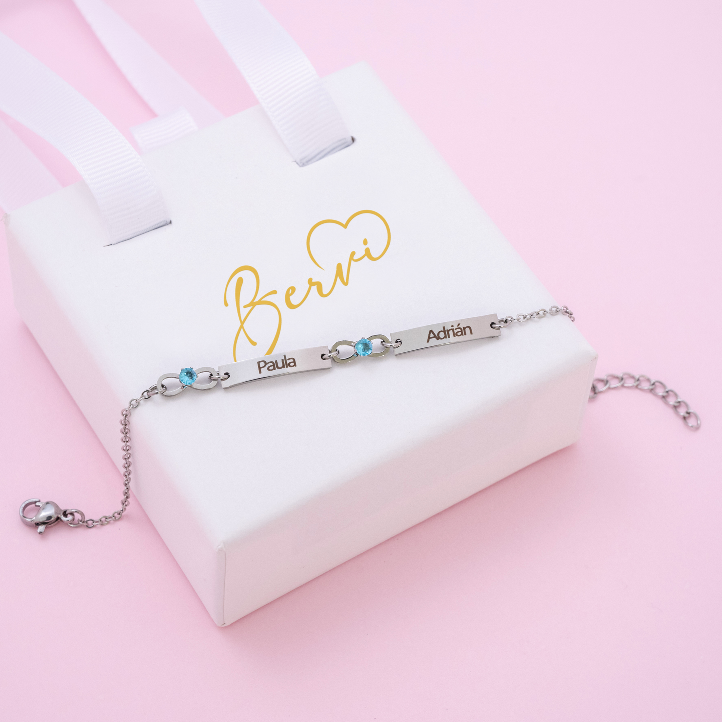 Pulseira infinita personalizada
