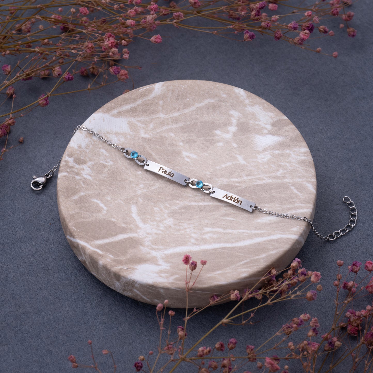 Pulseira infinita personalizada